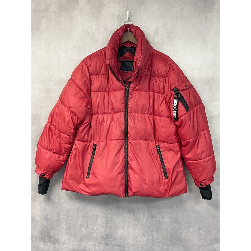 Steve Madden Womens Puffer Jacket Size 1X Quilted Utility Street Urban Gorp Ski